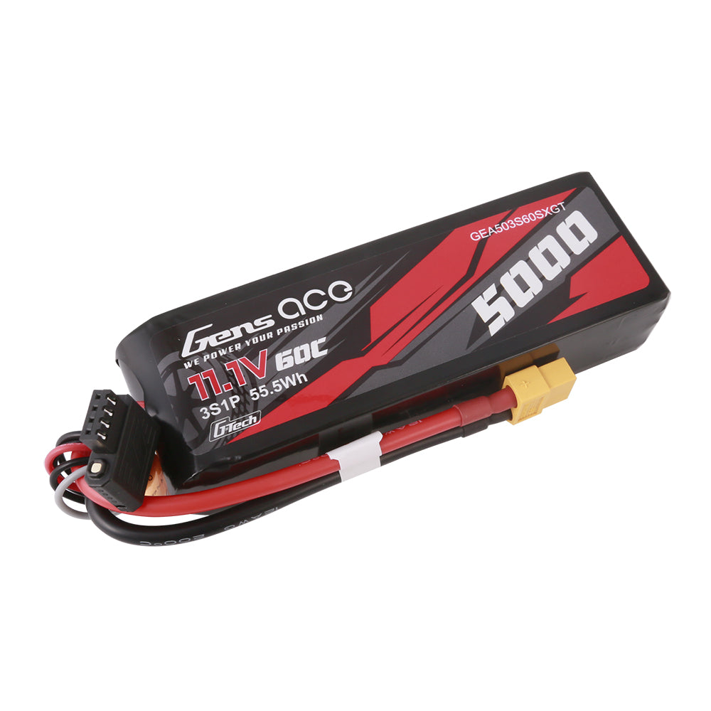 Gens Ace 5000mAh 3S 60C batterie LiPo Shorty XT60