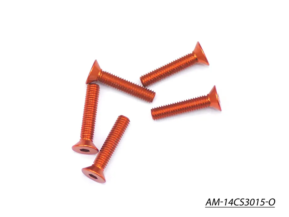 Arrowmax Screws Vis Alu M3x15 Fraisée Orange Lot 5