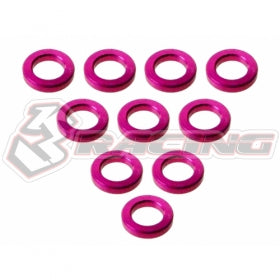 3Racing Parts rondelles alu M3x5 rose 1mm x10