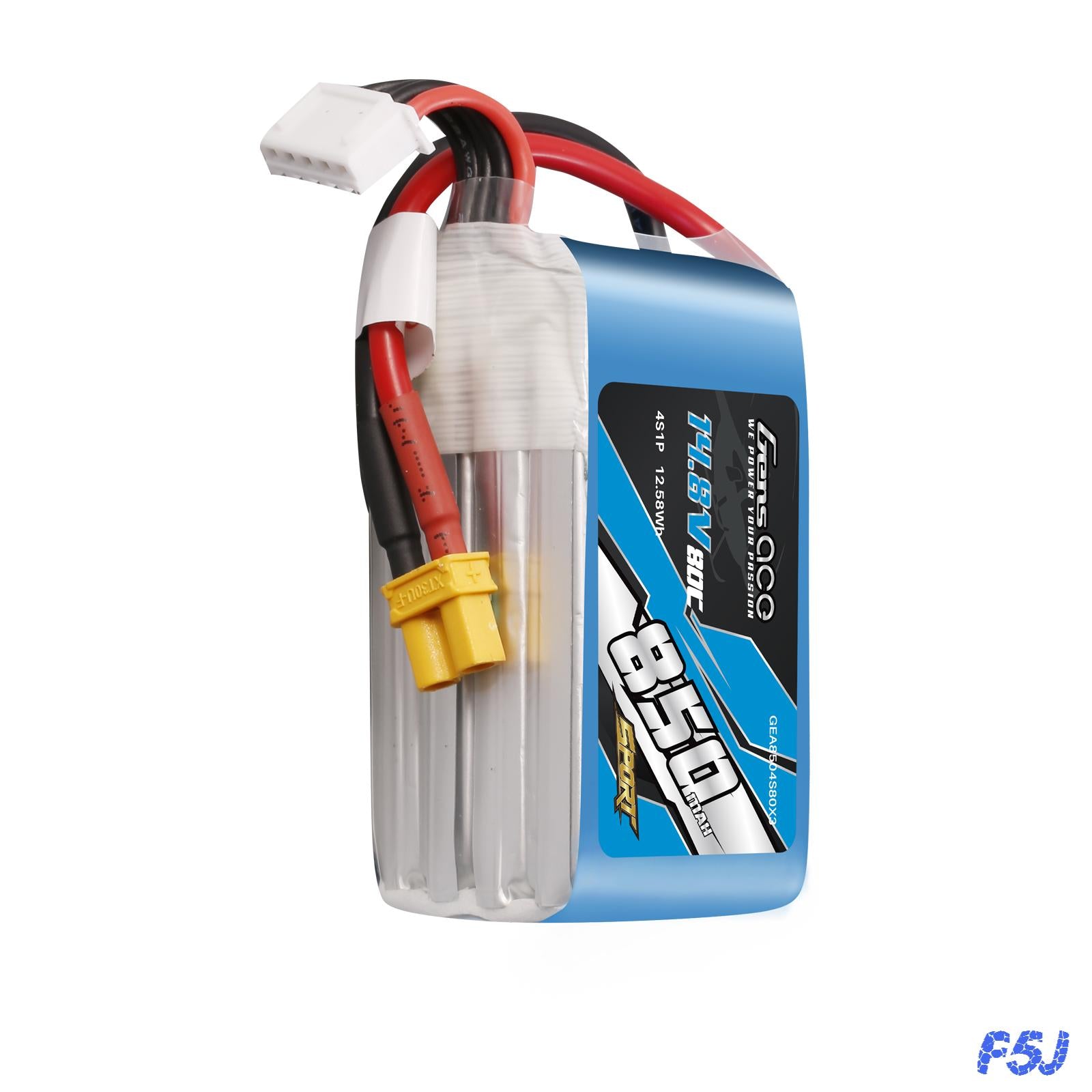 Gens Ace Sport 850mAh 4S batterie lipo 14.8V 80C XT30