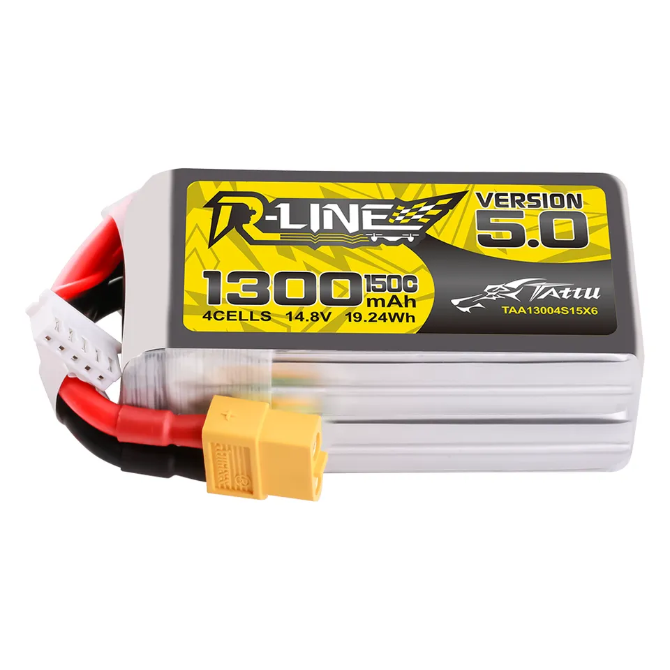 Tattu R-Line 1300mAh 4S 150C 14.8V batterie LiPo XT60 5.0