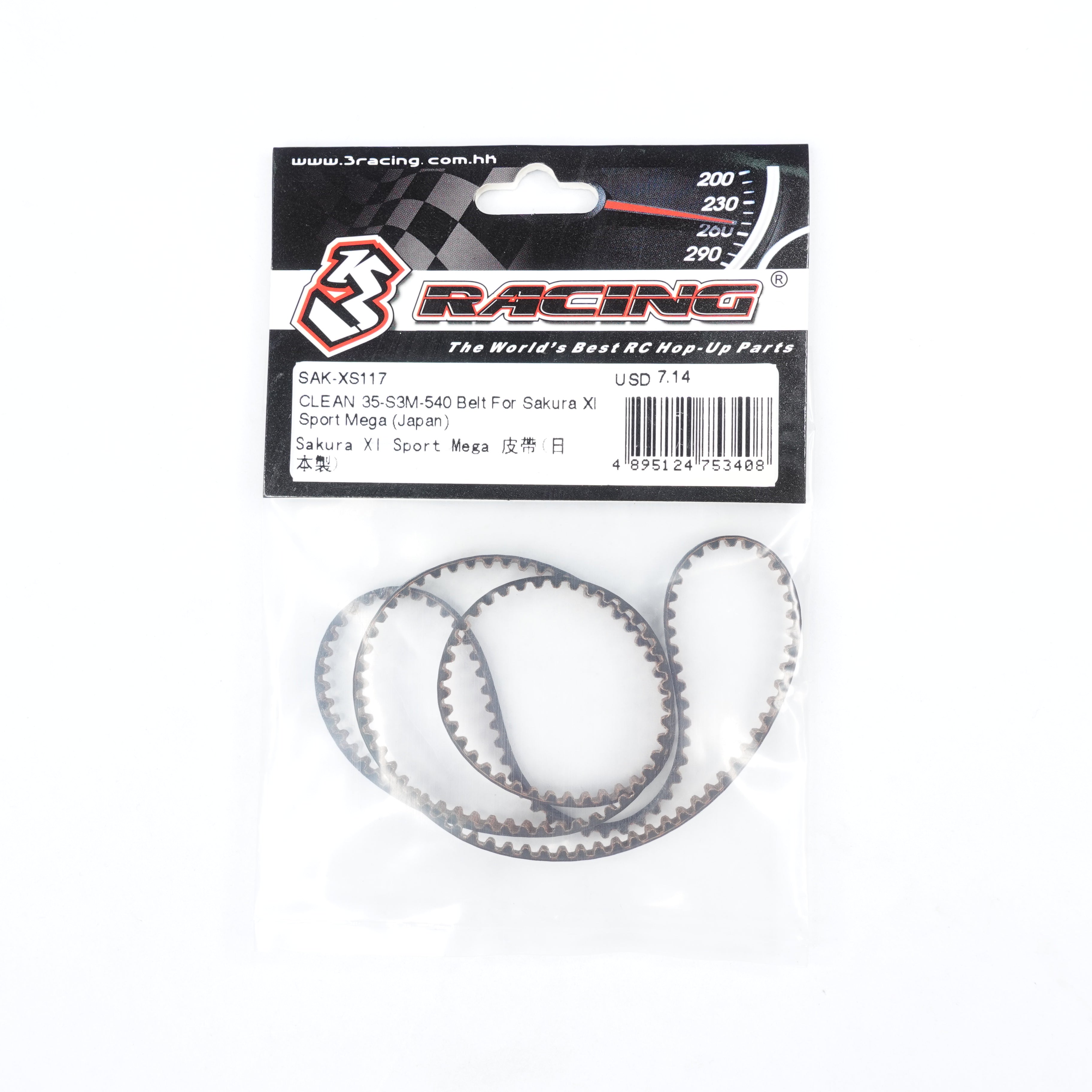 3RACING Sakura SAK-XS117 Courroie 35-S3M-540 XI Sport