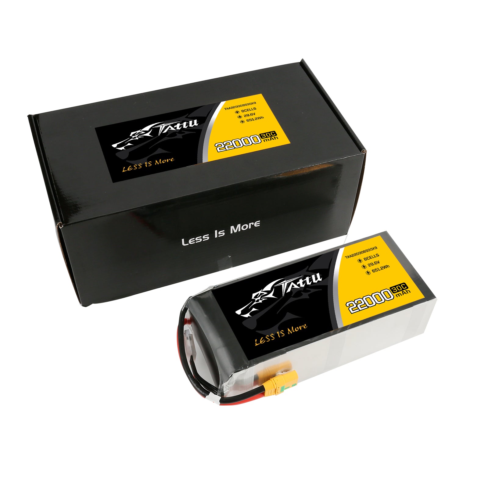 Tattu 22000mAh 8S 29.6V Batterie Lipo 30C XT90-S