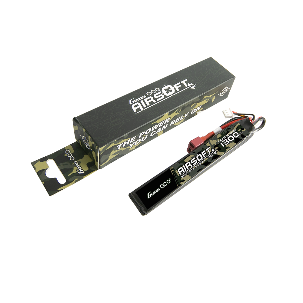Gens Ace Airsoft 1300mAh 2S batterie LiPo 7.4V Deans