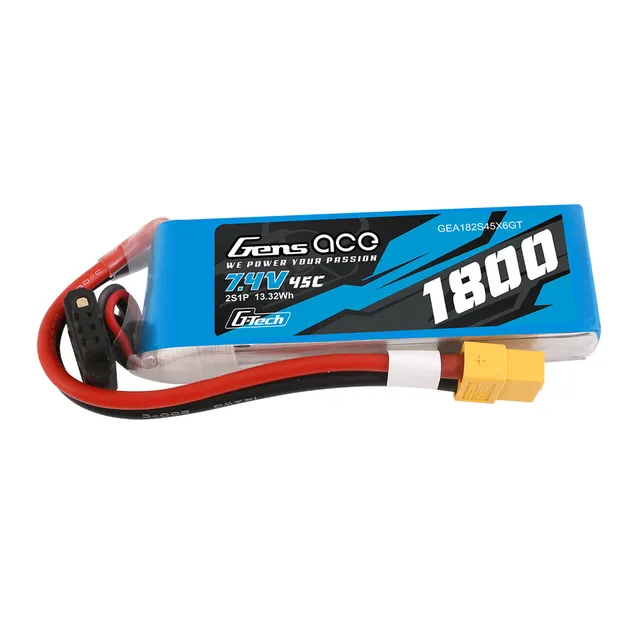 Gens ace Car Classic 1800mAh 2S 45C batterie LiPo 7.4V XT60