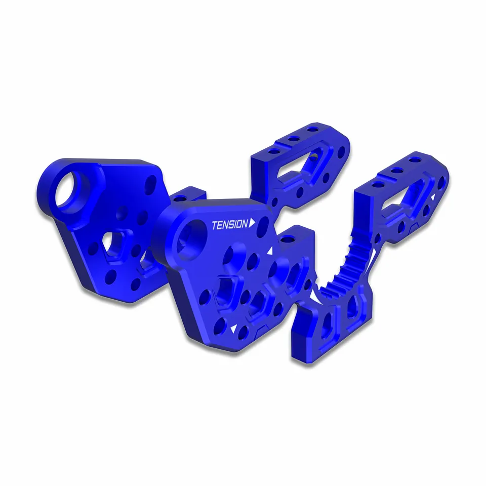 3Racing Auper D5 SAK-D6825A bulkhead arrière aluminium bleu