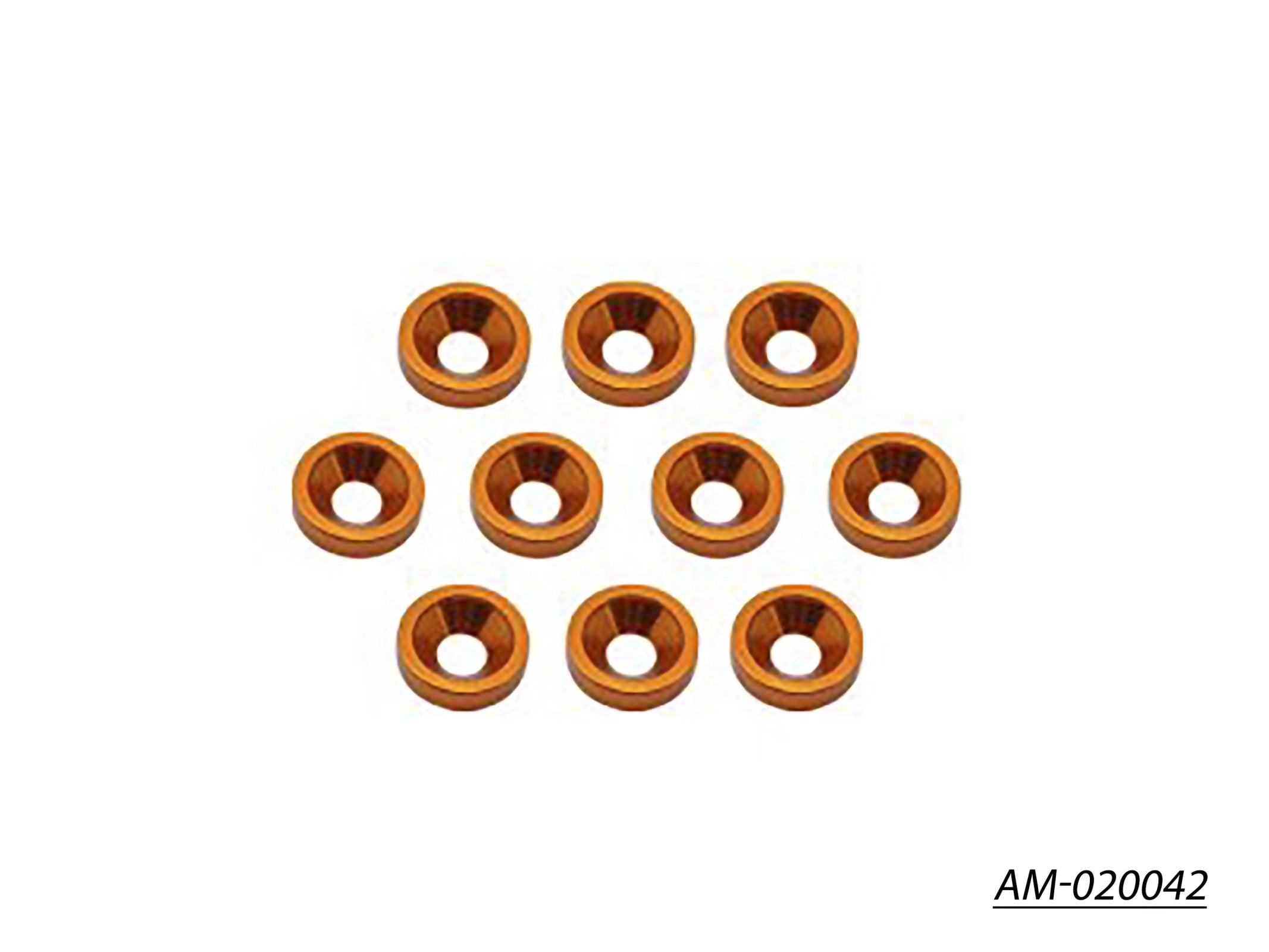 Arrowmax Accessories rondelle alu M4 fraisée orange x10