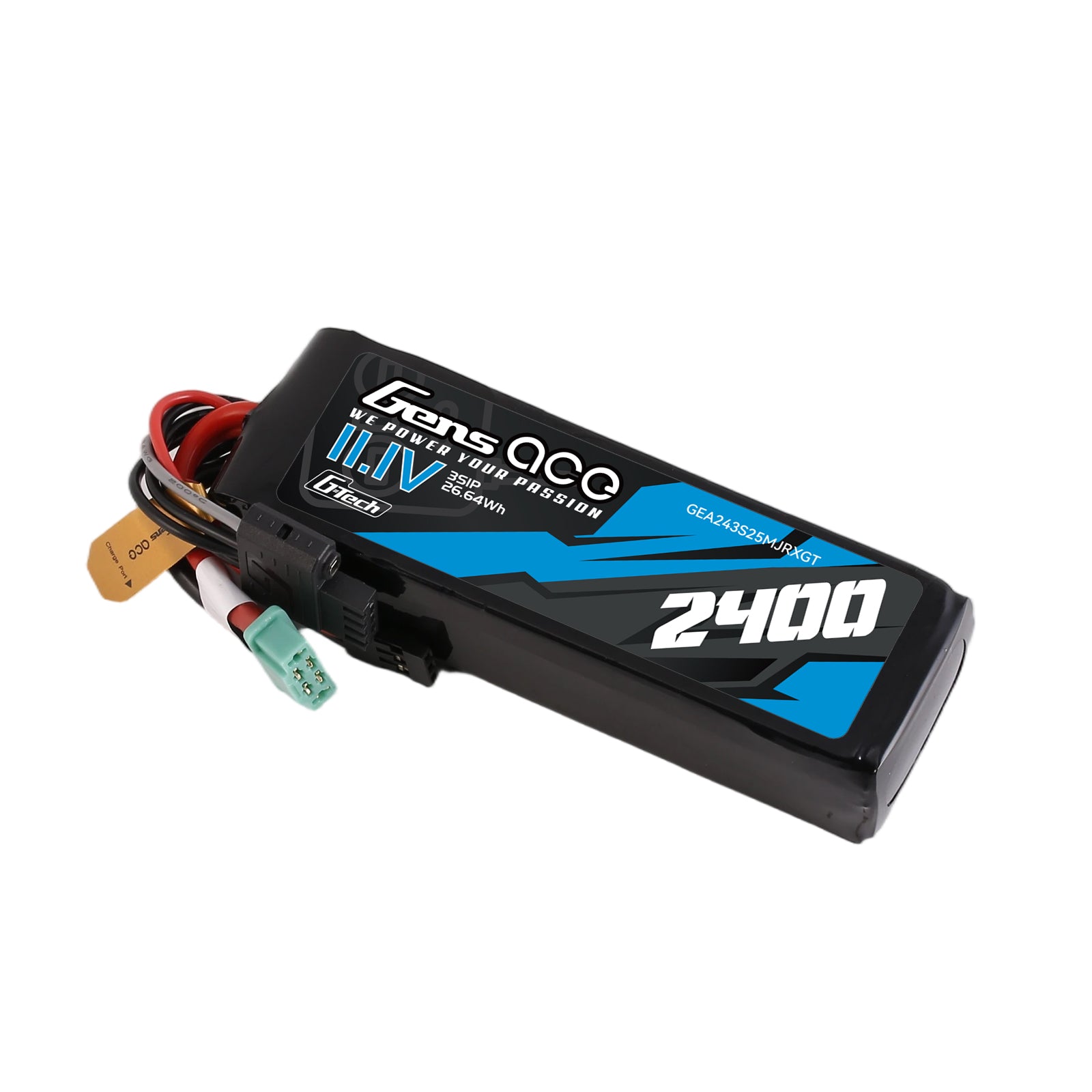 Gens Ace TX/RX 2400mAh 3S 25C batterie LiPo 11,1V