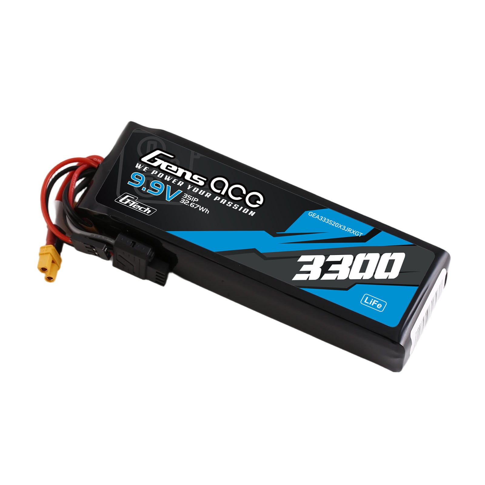 Gens Ace 3300mAh 3S 20C batterie LiFe XT30 9,9V TX RX