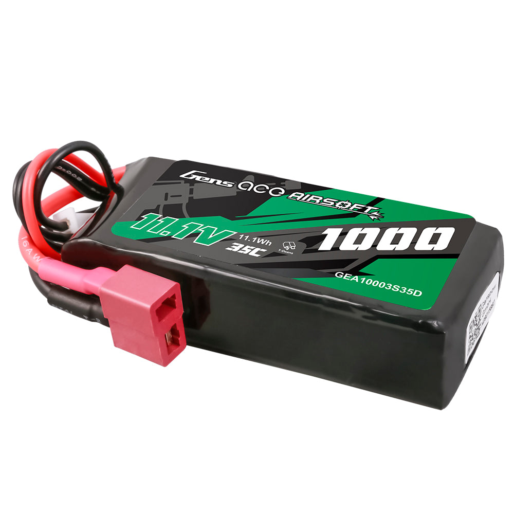 Gens ace Airsoft 1000mAh 3S batterie lipo réplique Deans