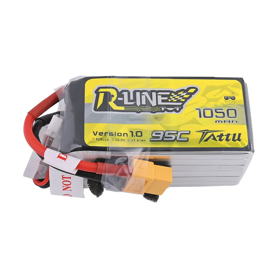 Tattu R-Line 1050mAh 6S batterie lipo 22.2V 95C XT60