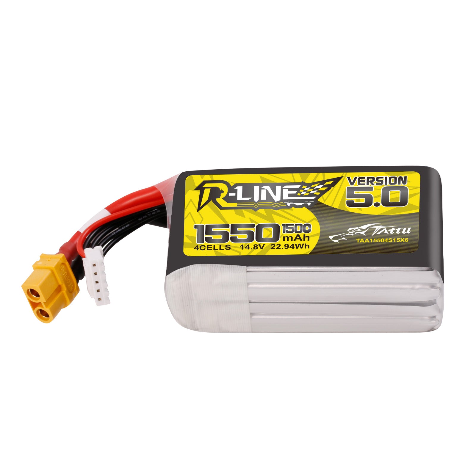 Tattu R-Line 1550mAh 4S 150C batterie LiPo XT60 14,8V