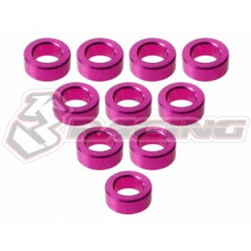3Racing Parts rondelles alu M3x5 rose 1mm x10