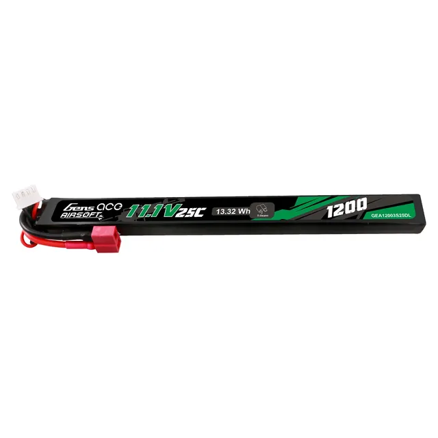 Gens Ace Airsoft 1200mAh 3S batterie LiPo 25C Deans long