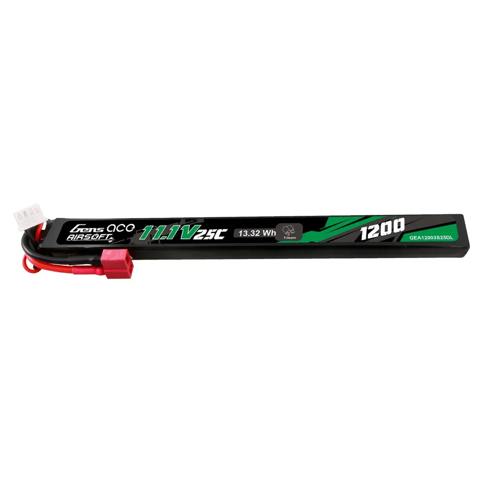 Gens Ace Airsoft 1200mAh 3S batterie LiPo 25C Deans long