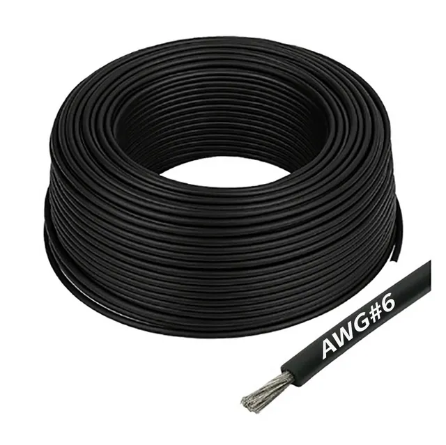 Gens Ace GEA-AWG06B câble silicone AWG6 noir 1m
