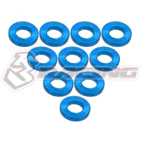 3Racing 3RAC-WF310 rondelle alu M3x6 1mm lot 10 noires