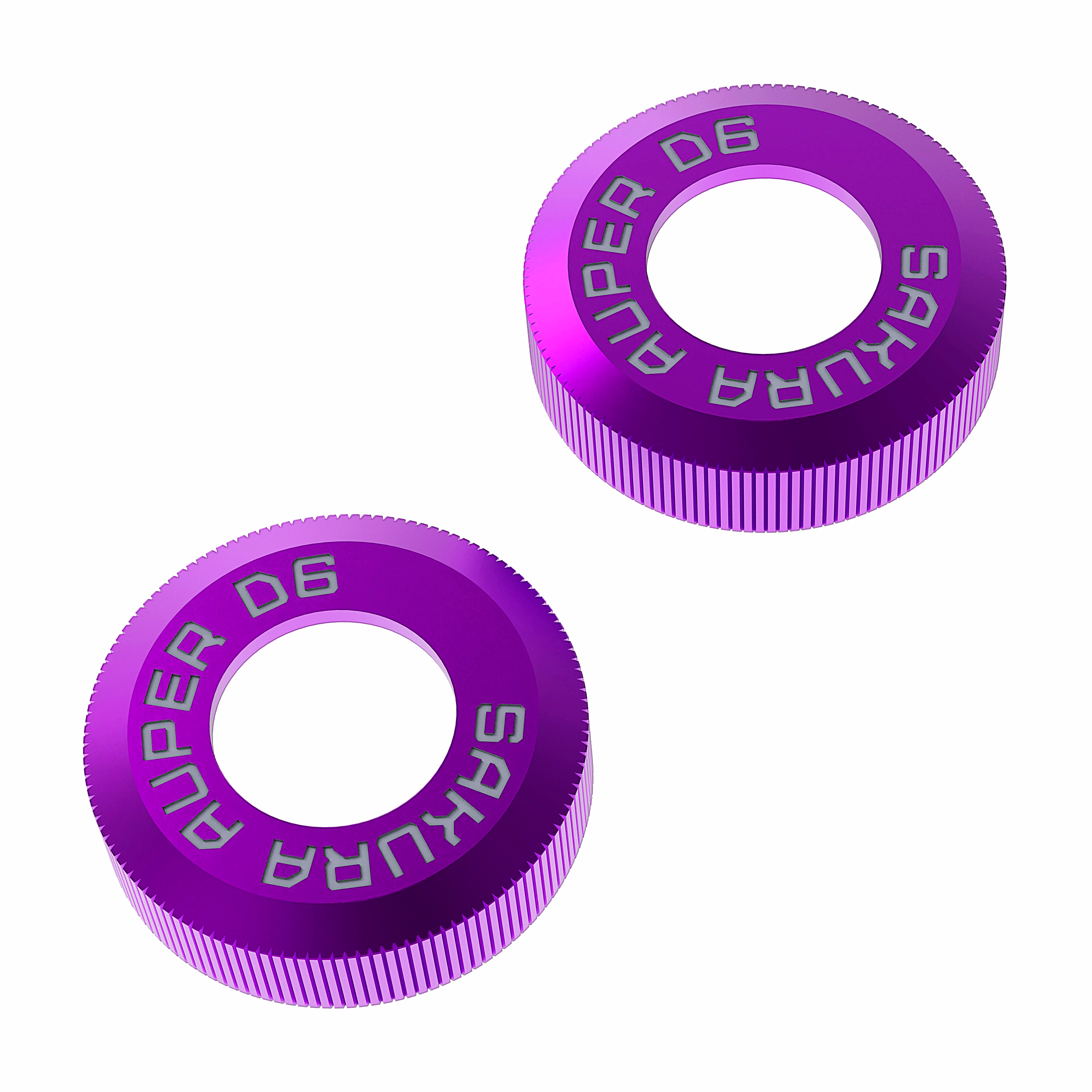 3Racing AuperD5 SAK-D6818B bouchon amortisseur alu bleu x2