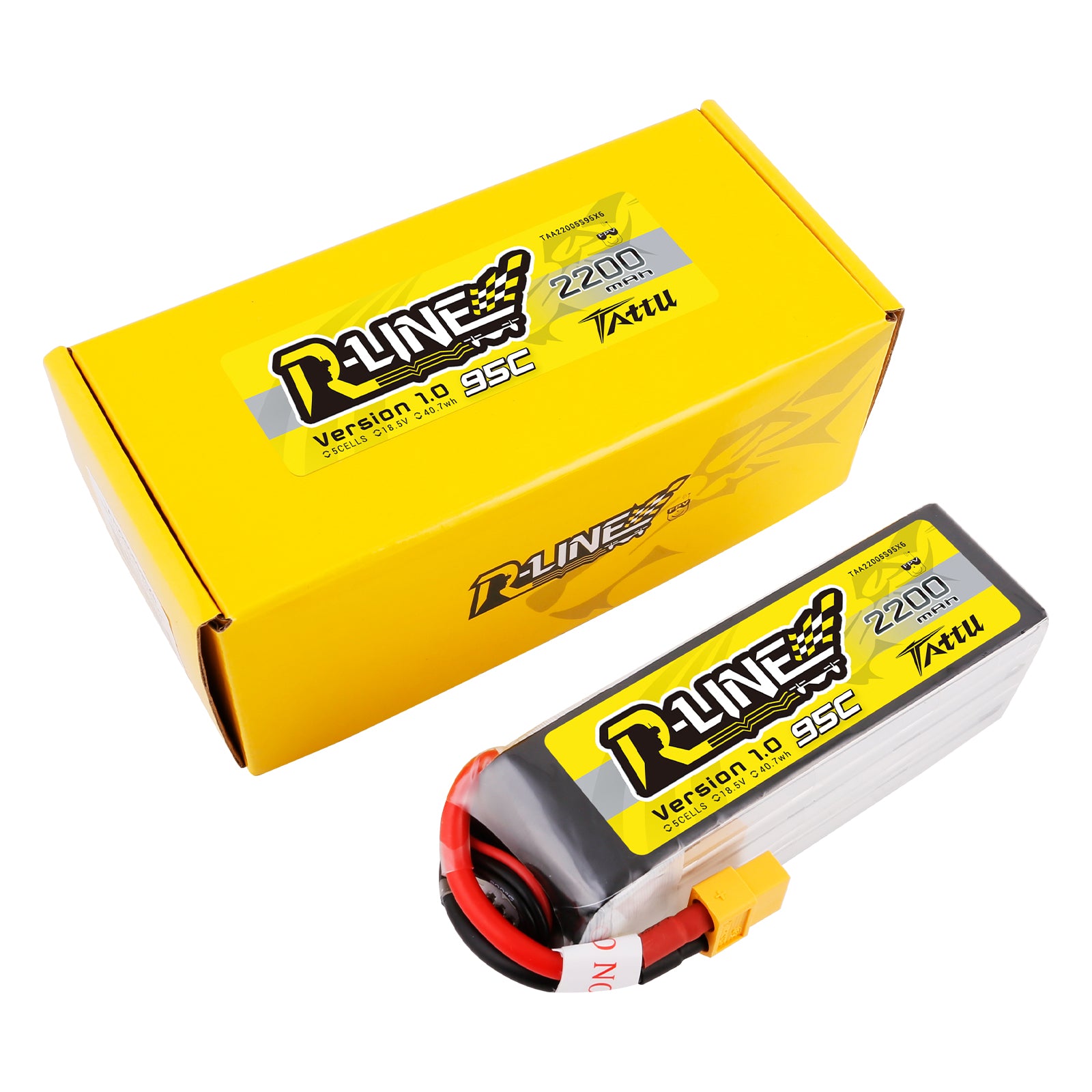 Tattu R-Line Batterie Lipo 2200mAh 5S 95C 18,5V XT60