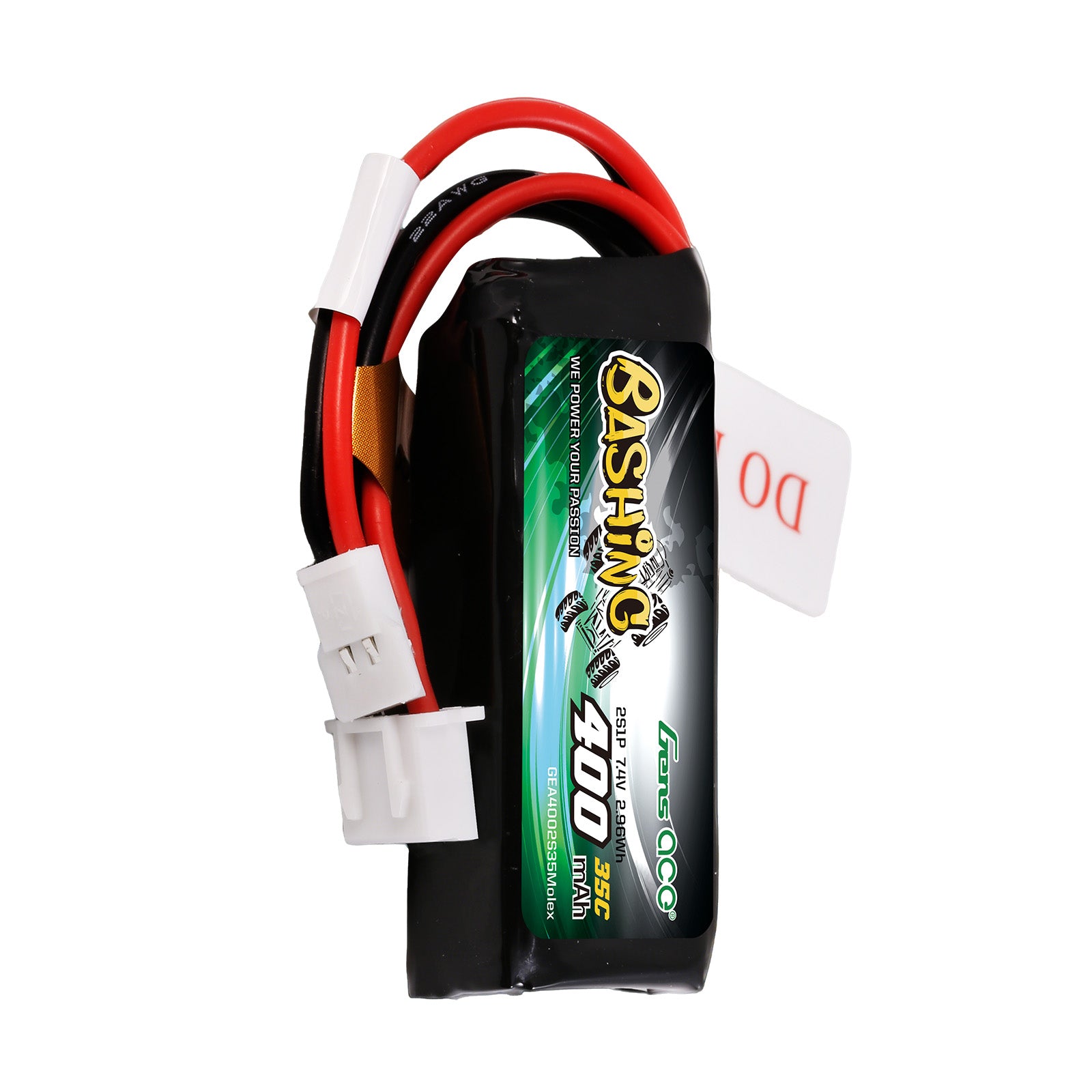Gens Ace Bashing 400mAh 2S 35C batterie LiPo Molex