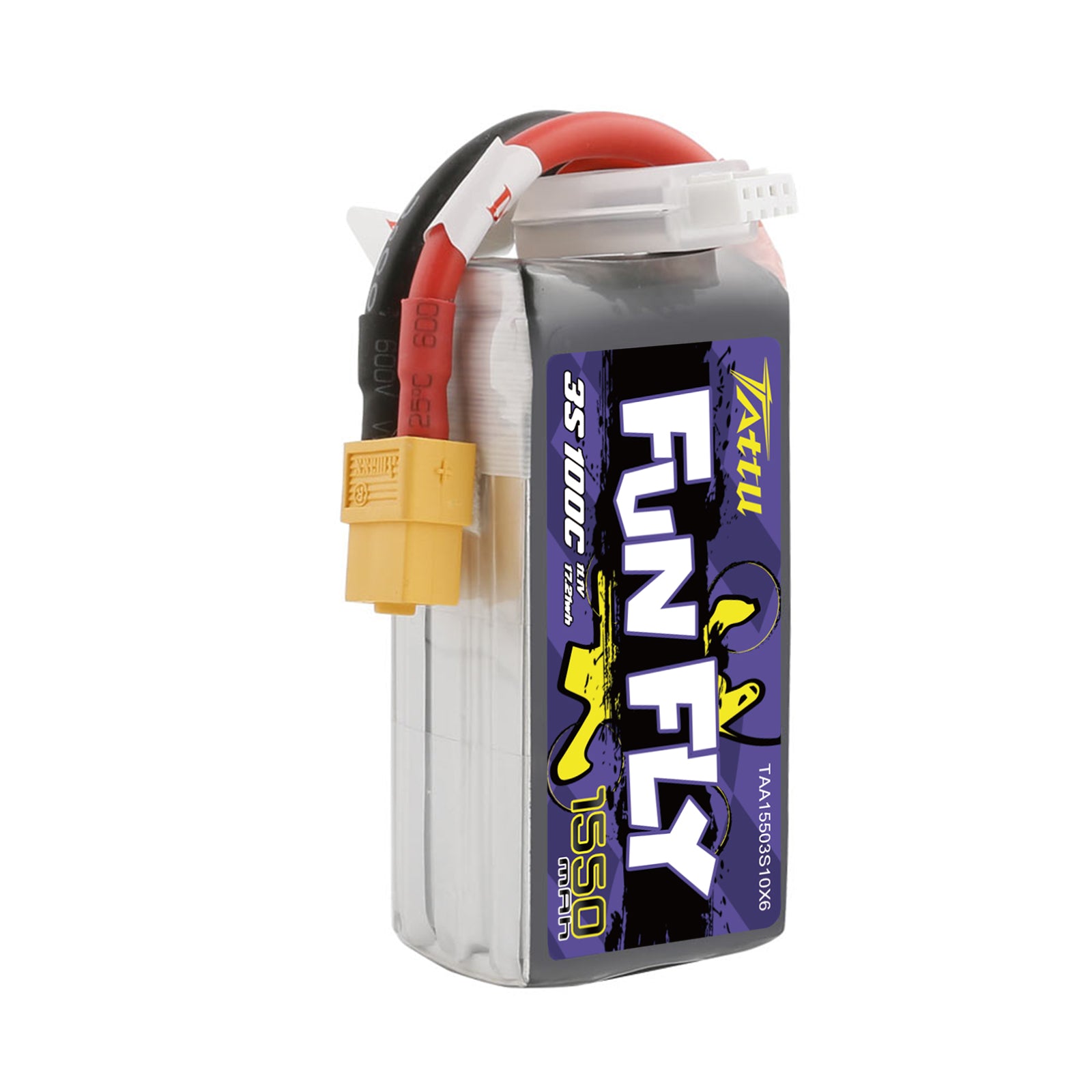 Tattu Funfly 1550mAh 3S batterie LiPo 100C XT60