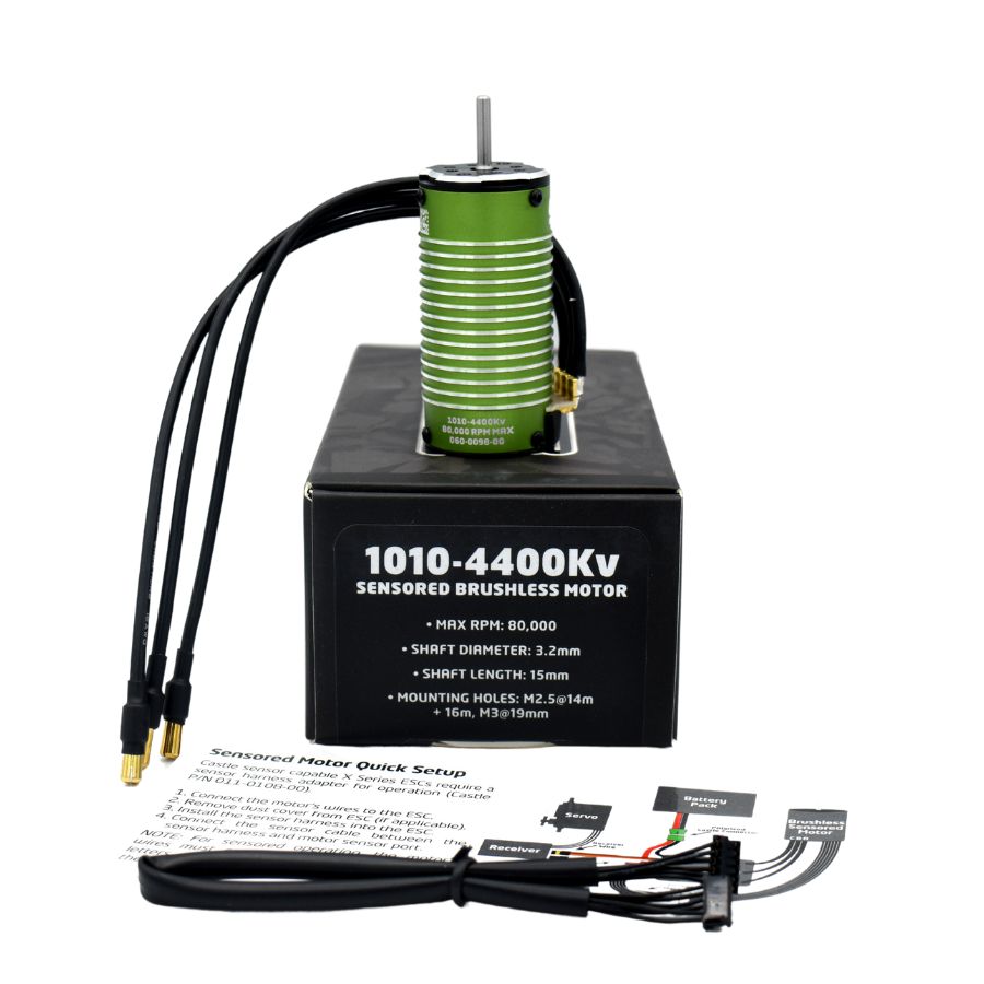 Castle 1010-4400KV moteur brushless sensored 1/16 4S