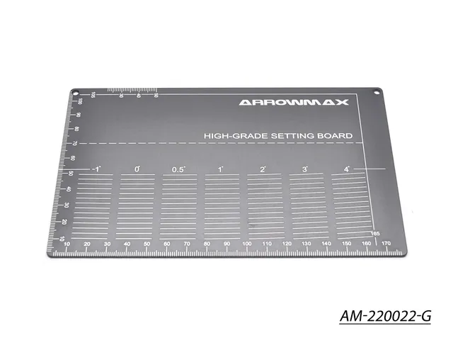Arrowmax Set Up Tools AM-220022-G plaque réglage 1/32 Mini 4WD grise
