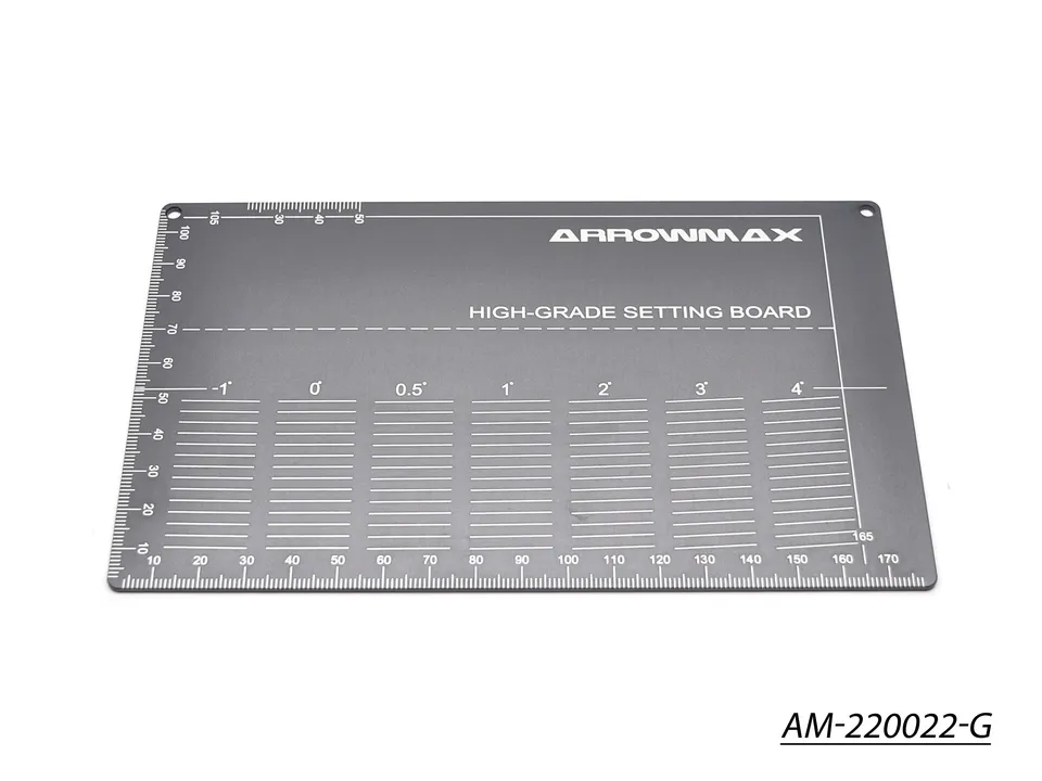 Arrowmax Set Up Tools AM-220022-G plaque réglage 1/32 Mini 4WD grise