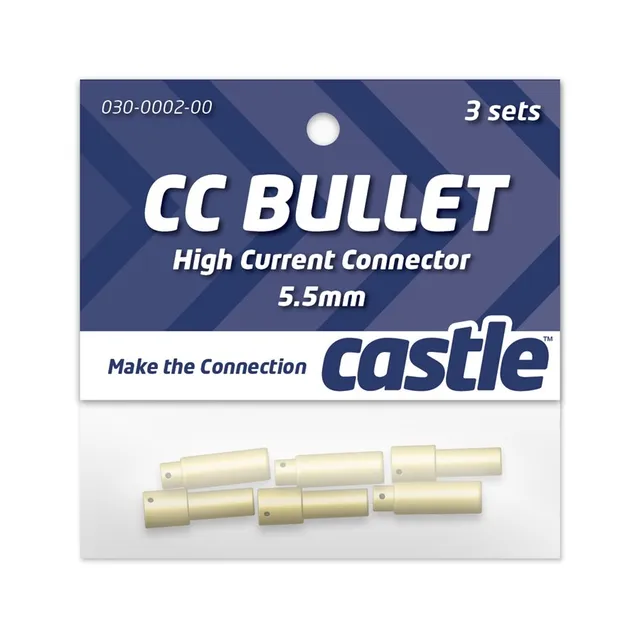 Castle 5.5mm Prises Bullet Mâle Femelle x3