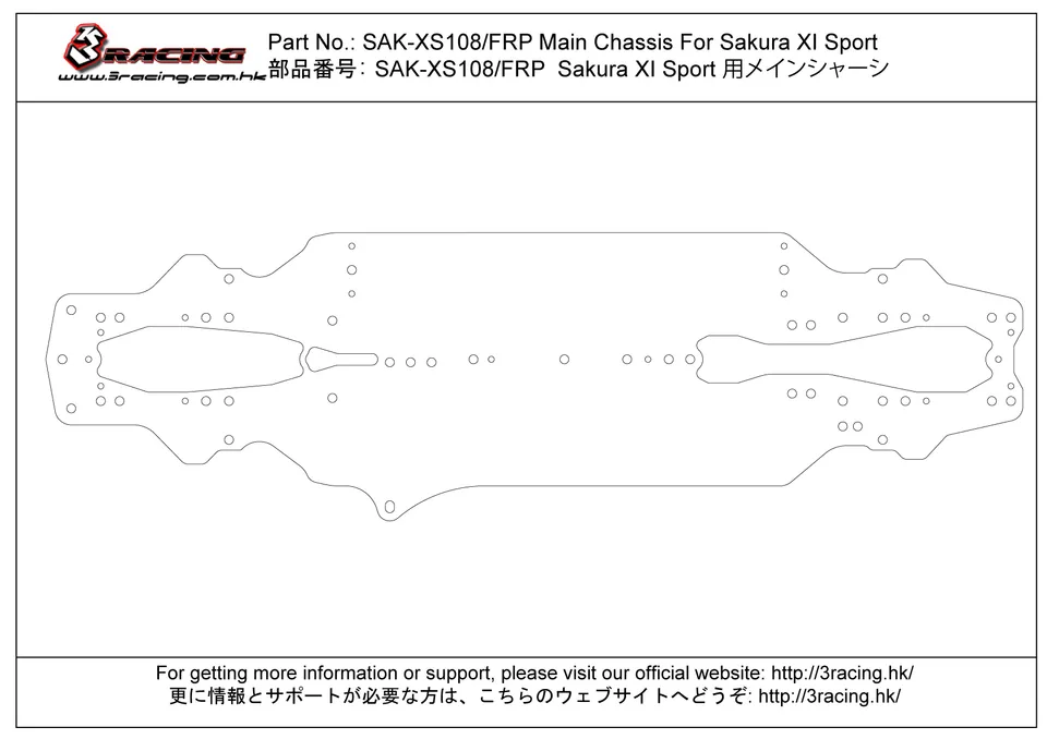 3Racing Sakura SAK-XS108 châssis FRP XI Sport