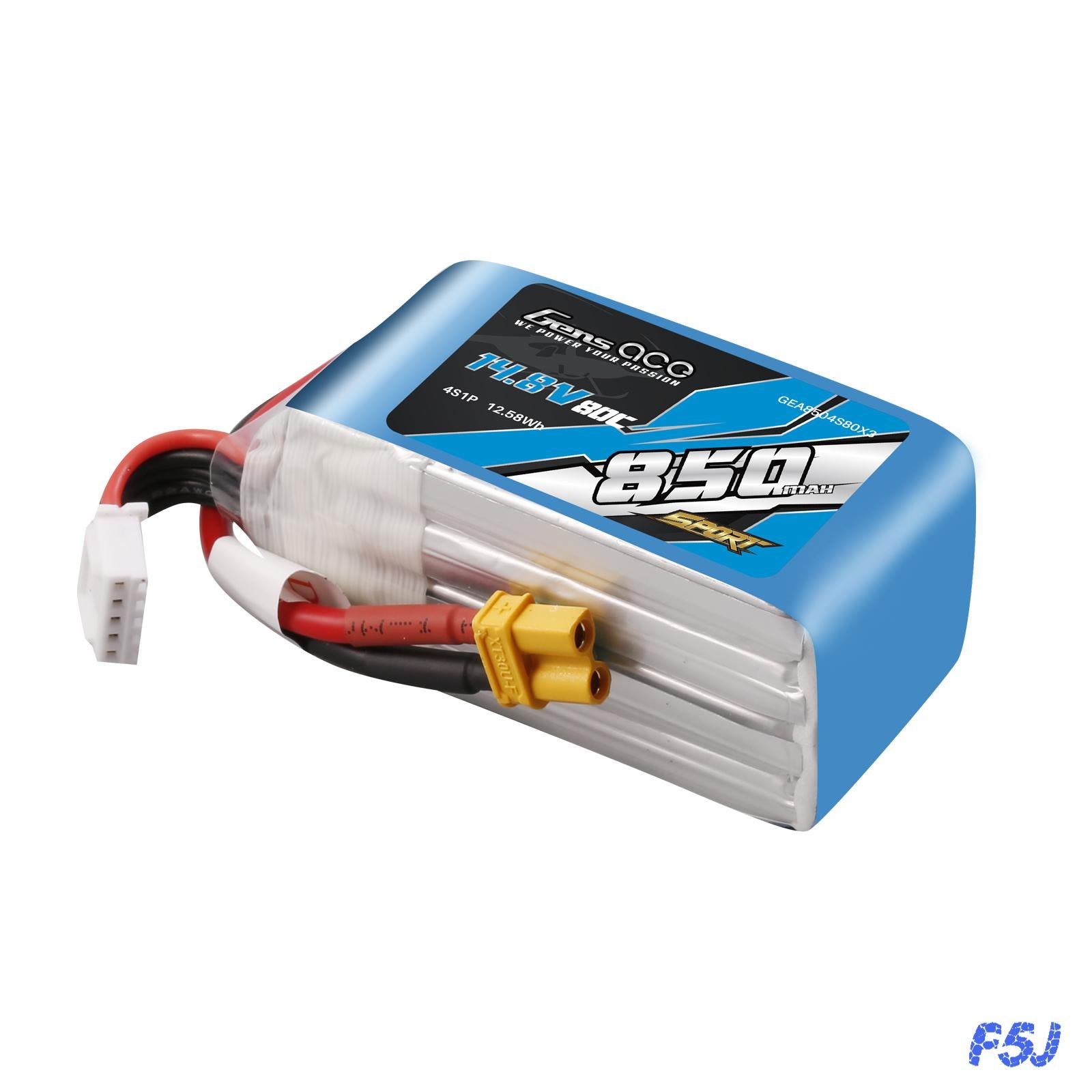 Gens Ace Sport 850mAh 4S batterie lipo 14.8V 80C XT30