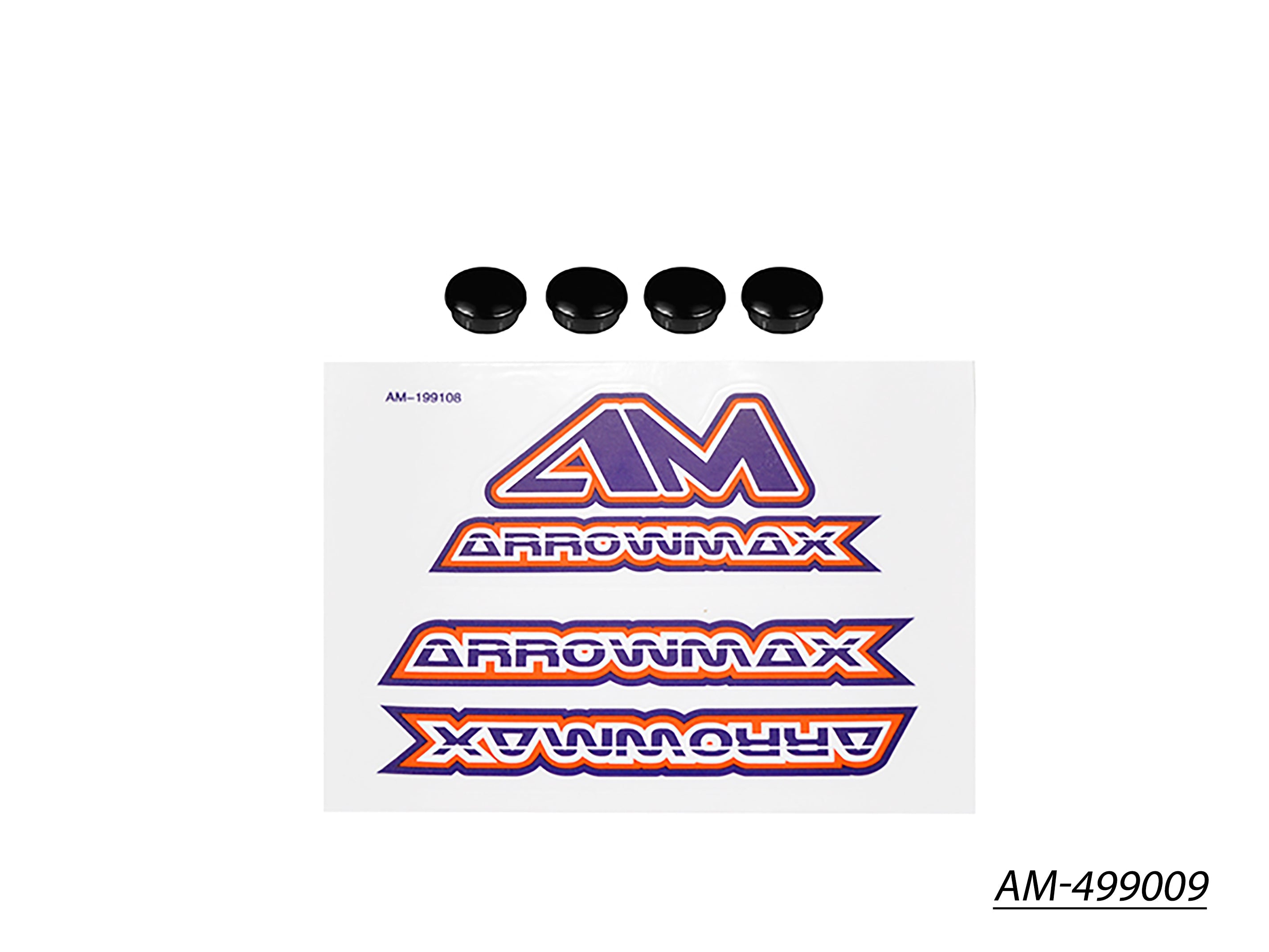 Arrowmax Honeycomb AM-499009 capuchons 14 mm noirs x4