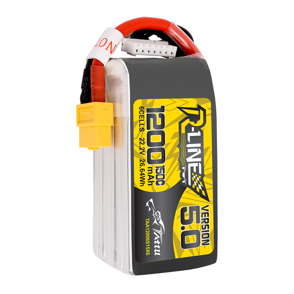 Tattu R-Line 1200mAh 6S 150C Batterie LiPo XT60 V5