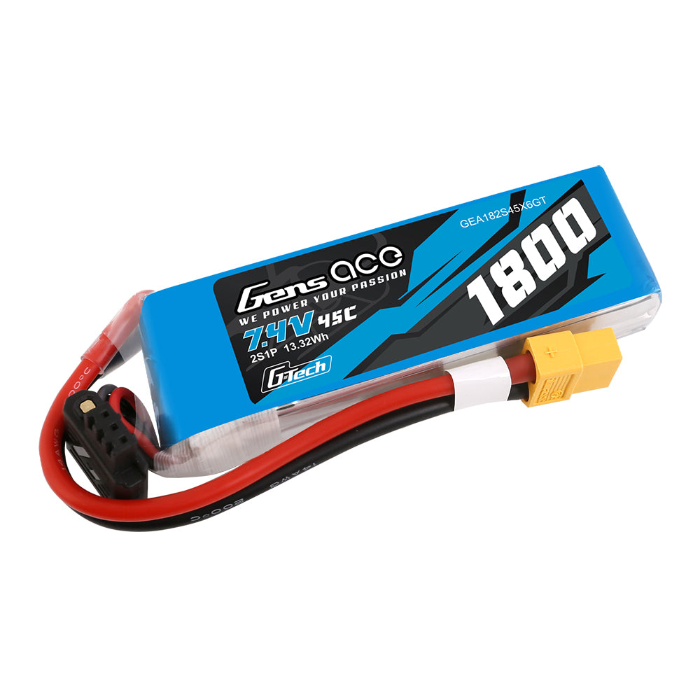 Gens ace Car Classic 1800mAh 2S 45C batterie LiPo 7.4V XT60