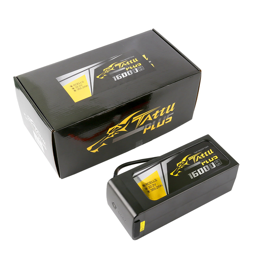 Tattu Plus 16000mAh 6S batterie LiPo AS150 15C