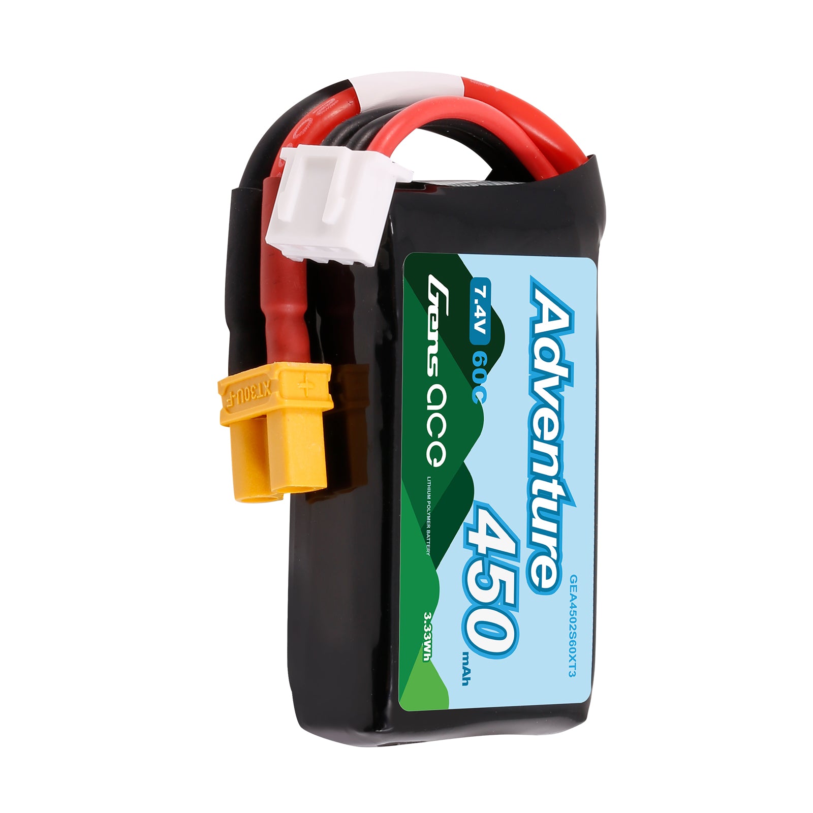 Gens Ace Adventure 450mAh 2S batterie LiPo 7.4V 60C XT30