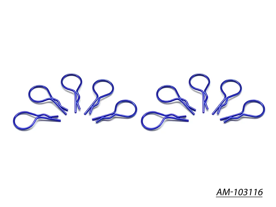 Arrowmax AM-103116 clips carrosserie 1/10 bleu x10