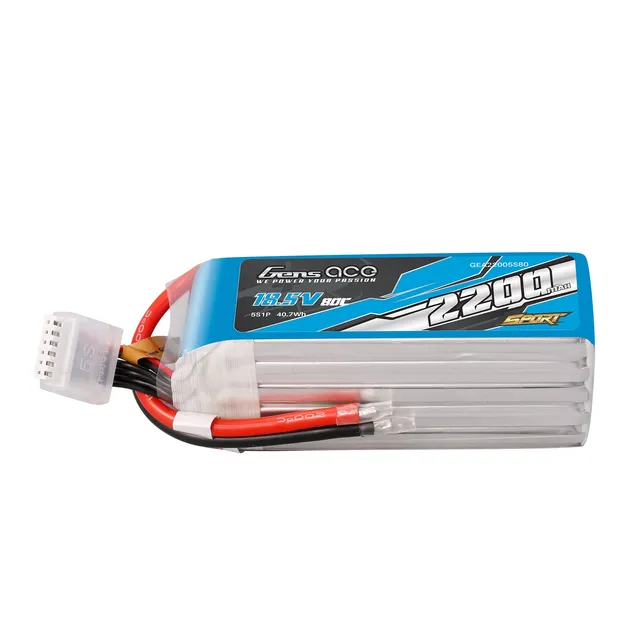 Gens Ace Sport Series 2200mAh 5S batterie LiPo 18.5V 80C