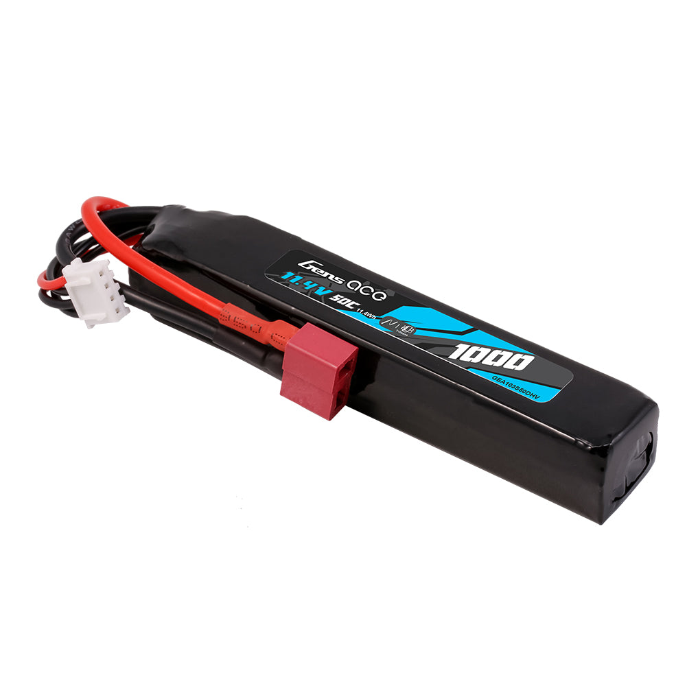 Gens Ace Airsoft Battery 1000mAh 3S batterie lipo 11,4V HV Deans