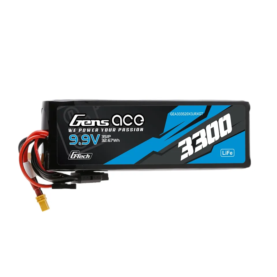 Gens Ace 3300mAh 3S 20C batterie LiFe XT30 9,9V TX RX