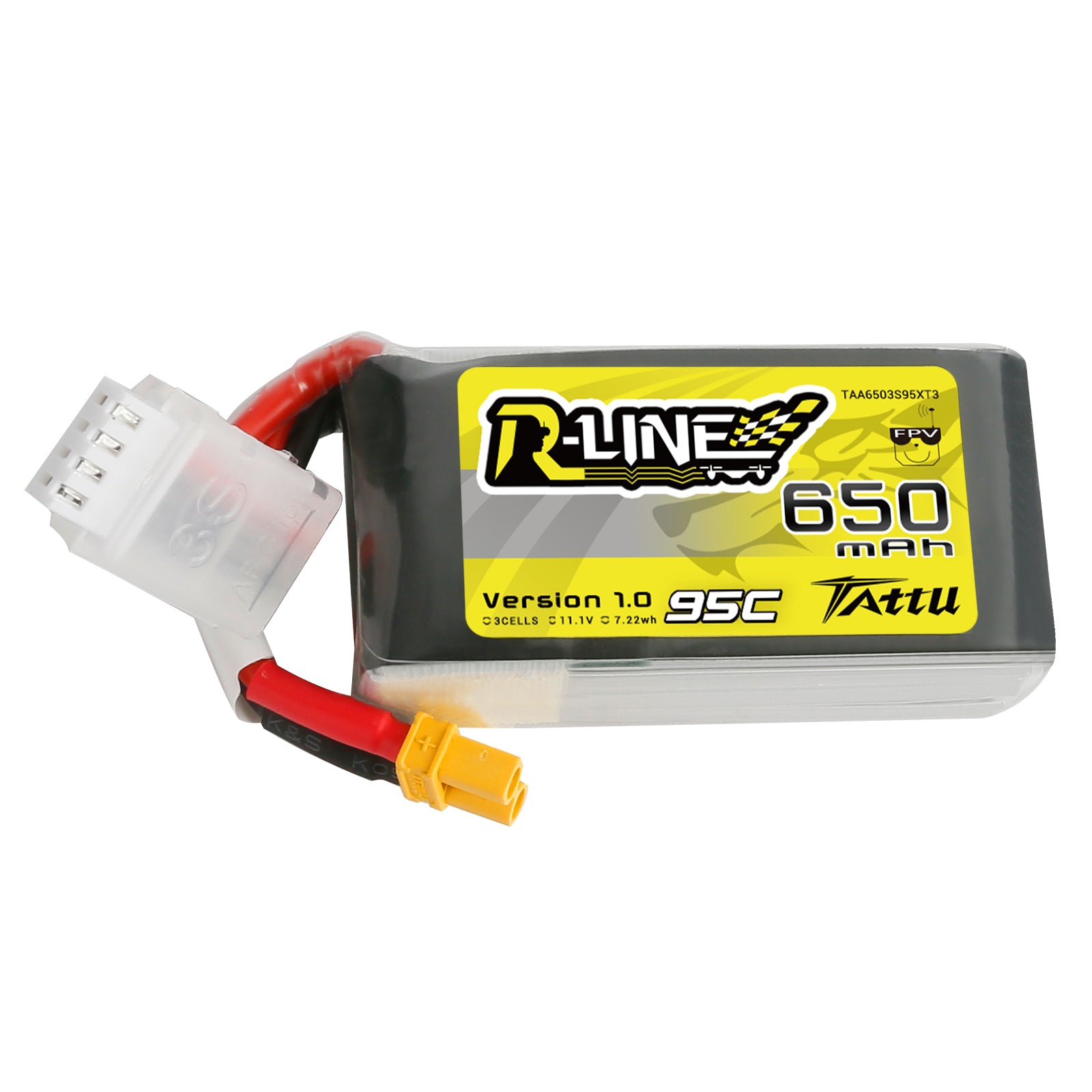Tattu R-Line batterie lipo 650mAh 3S XT30 95C FPV