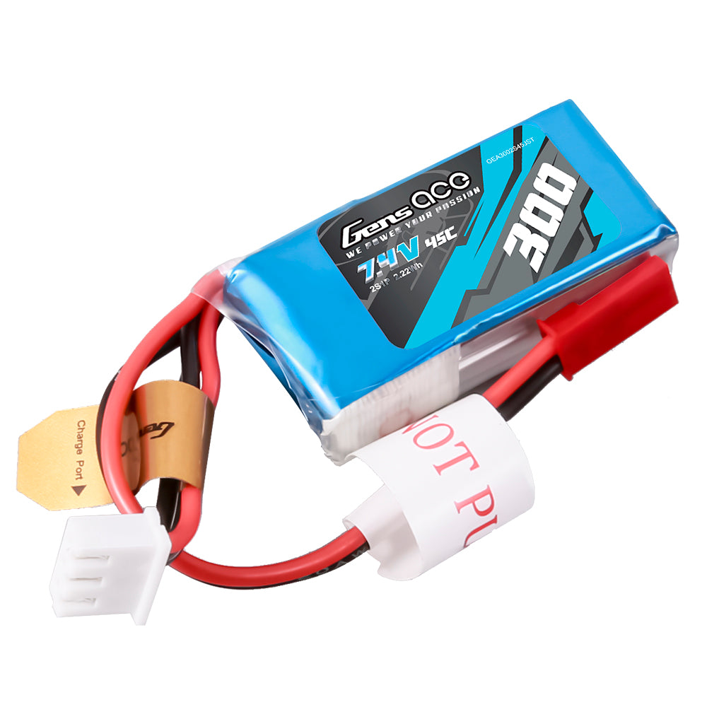 Gens Ace Car Classic 300mAh 2S batterie LiPo 7.4V 45C JST