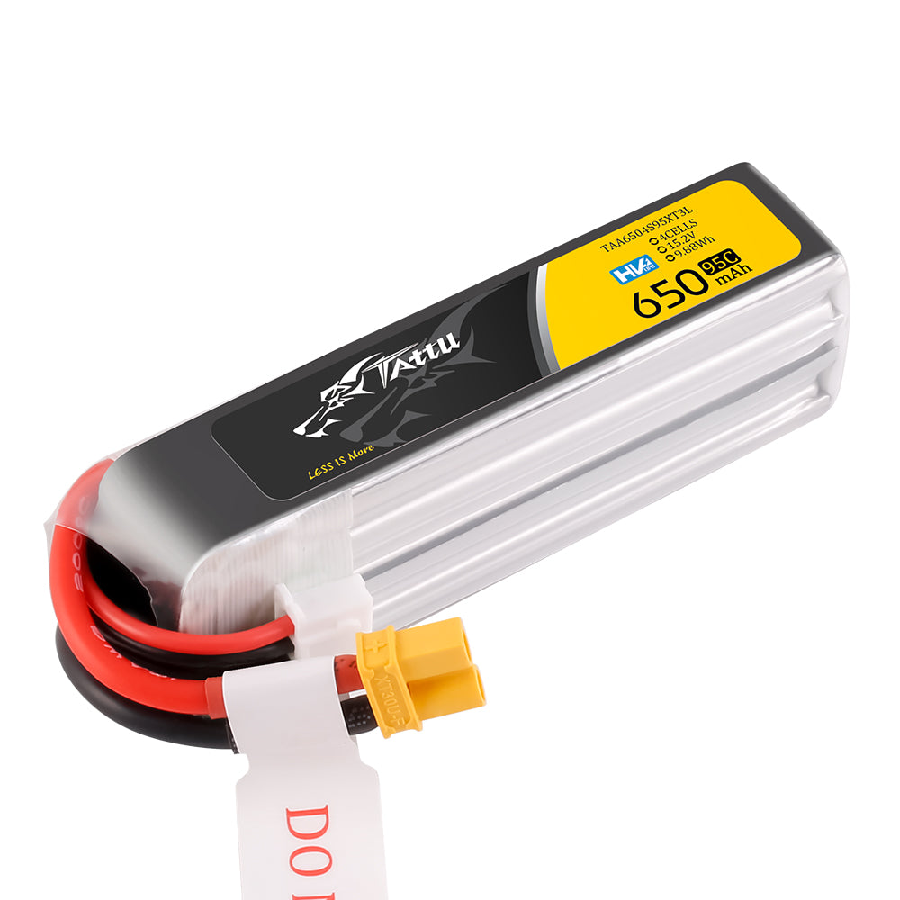 Tattu FPV 650mAh 4S batterie lipo HV XT30U-F 95C