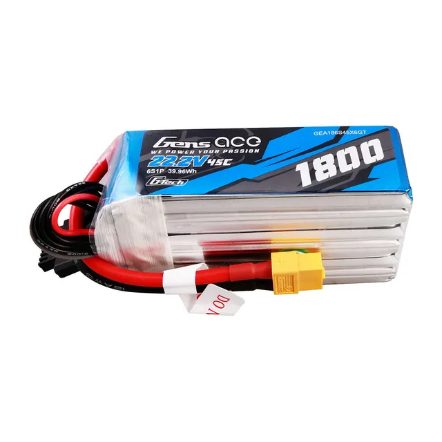 Gens Ace Air Classic 1800mAh 6S 45C batterie LiPo XT60