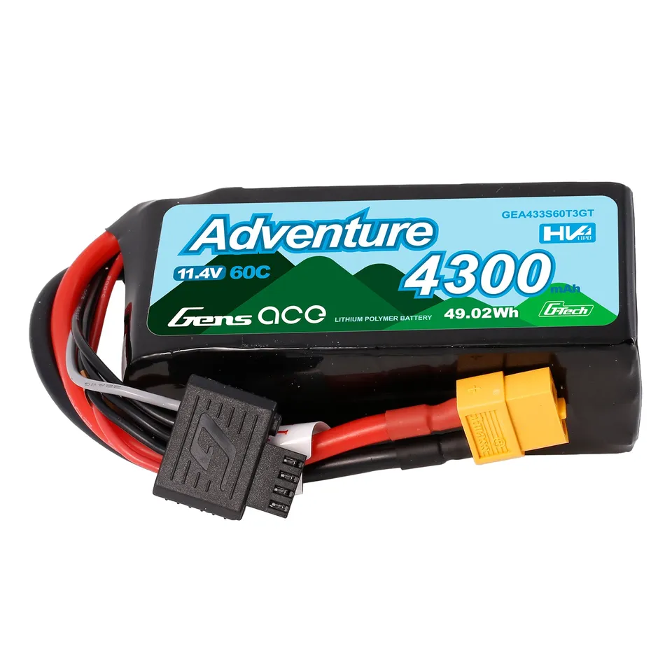 Gens Ace Adventure 4300mAh 3S 60C Batterie Lipo 11.4V XT60