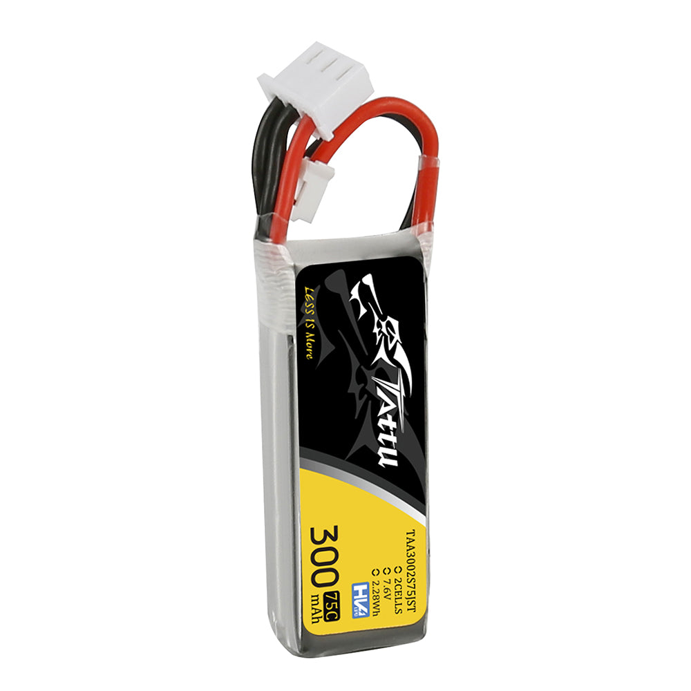 Tattu 300mAh 2S 75C batterie LiPo HV JST-PHR Tinyhawk