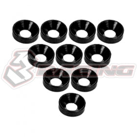 3RACING PARTS Rondelle alu fraisée M3 x10 noir