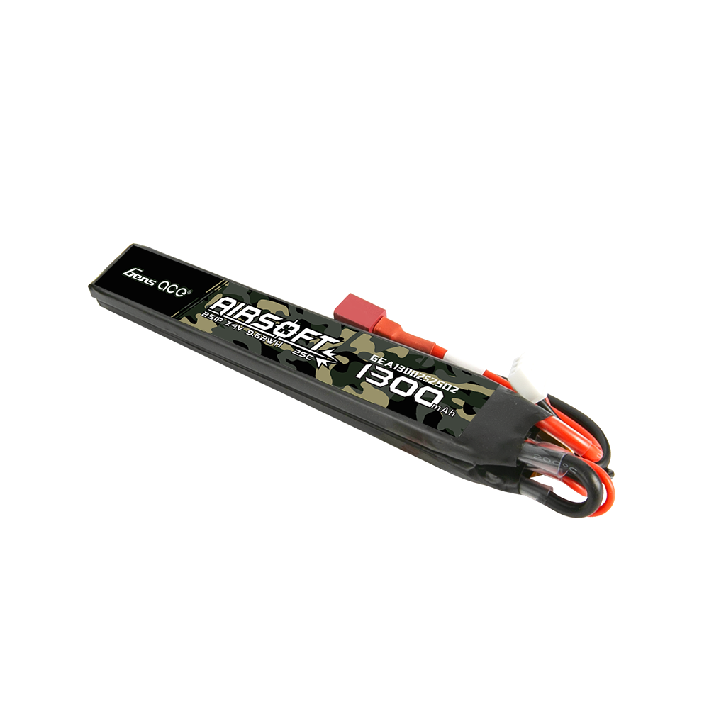Gens Ace Airsoft 1300mAh 2S batterie LiPo 7.4V Deans