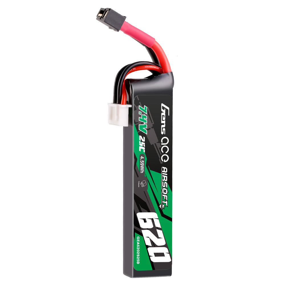 Gens Ace Airsoft Battery 620mAh 2S batterie lipo 7,4V Mini Deans