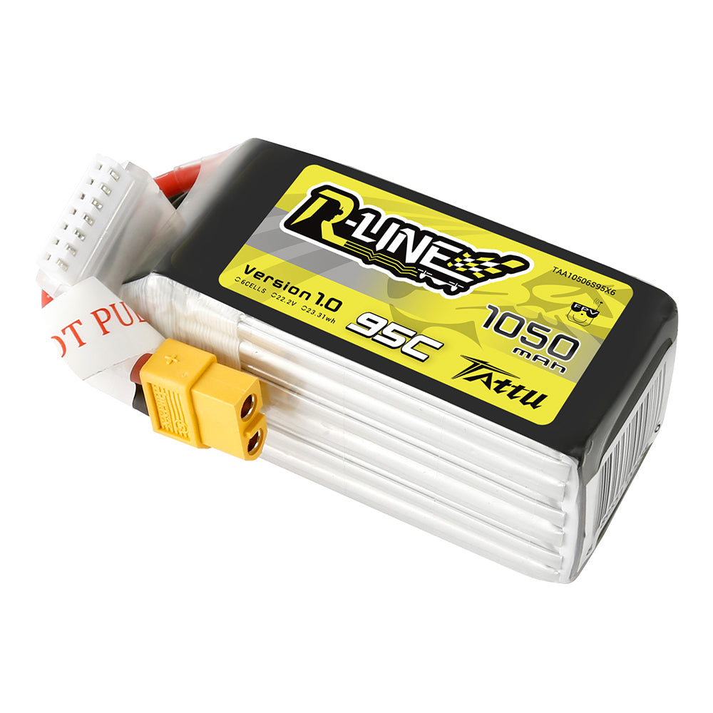 Tattu R-Line 1050mAh 6S 95C batterie Lipo XT60 drone FPV